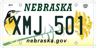 NE license plate XMJ501