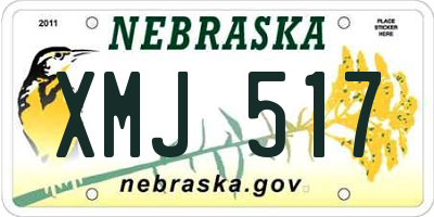NE license plate XMJ517