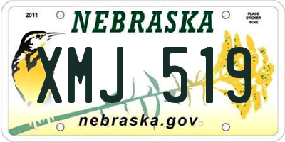 NE license plate XMJ519