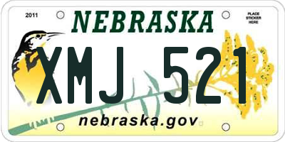 NE license plate XMJ521