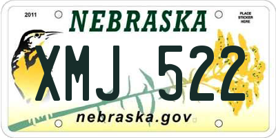 NE license plate XMJ522