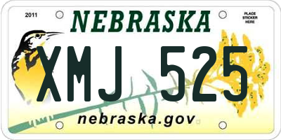 NE license plate XMJ525