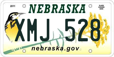 NE license plate XMJ528
