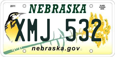 NE license plate XMJ532
