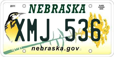 NE license plate XMJ536