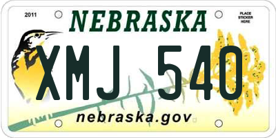 NE license plate XMJ540