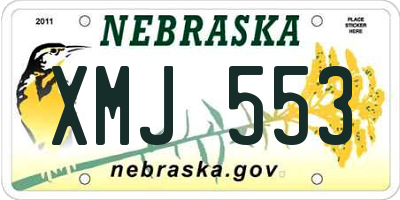 NE license plate XMJ553