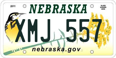 NE license plate XMJ557