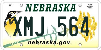 NE license plate XMJ564