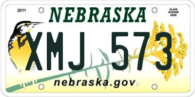 NE license plate XMJ573