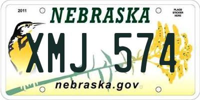 NE license plate XMJ574