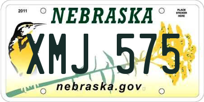 NE license plate XMJ575