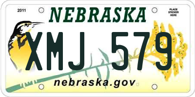 NE license plate XMJ579