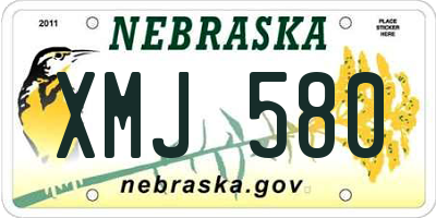 NE license plate XMJ580