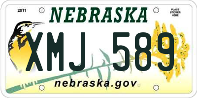 NE license plate XMJ589