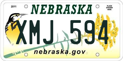 NE license plate XMJ594
