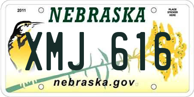 NE license plate XMJ616