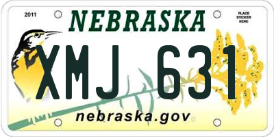 NE license plate XMJ631