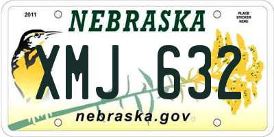 NE license plate XMJ632