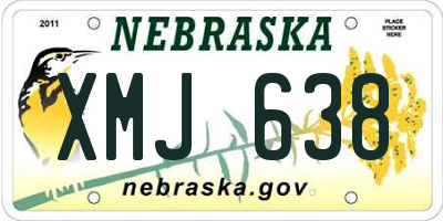 NE license plate XMJ638