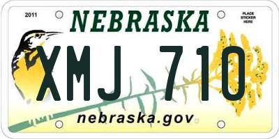 NE license plate XMJ710