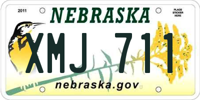 NE license plate XMJ711