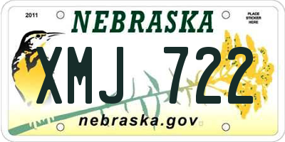 NE license plate XMJ722