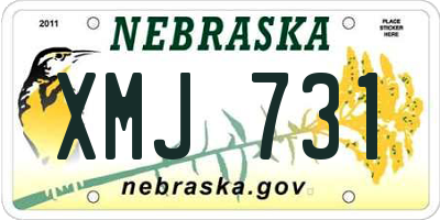 NE license plate XMJ731