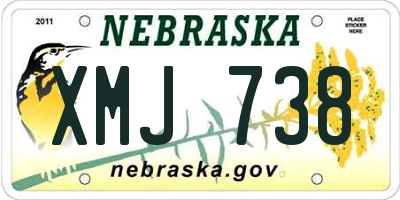 NE license plate XMJ738