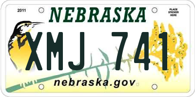 NE license plate XMJ741