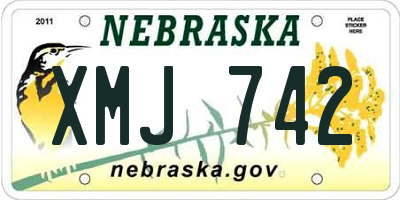 NE license plate XMJ742