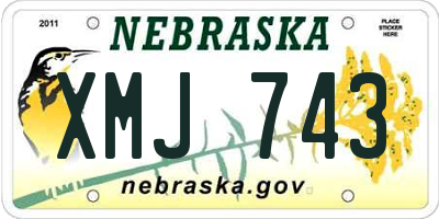 NE license plate XMJ743