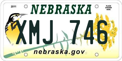 NE license plate XMJ746