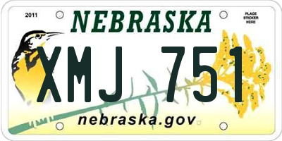 NE license plate XMJ751