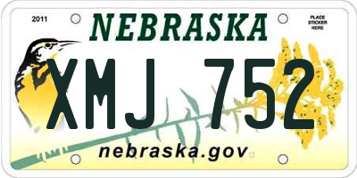 NE license plate XMJ752