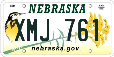 NE license plate XMJ761