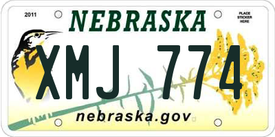 NE license plate XMJ774