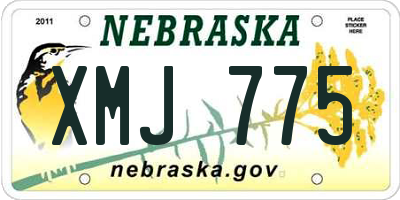 NE license plate XMJ775
