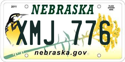 NE license plate XMJ776