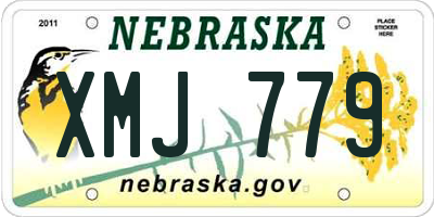 NE license plate XMJ779