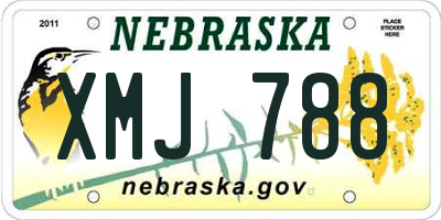 NE license plate XMJ788