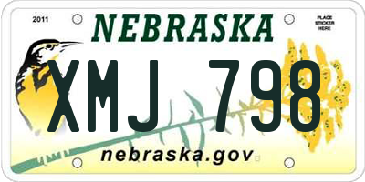 NE license plate XMJ798