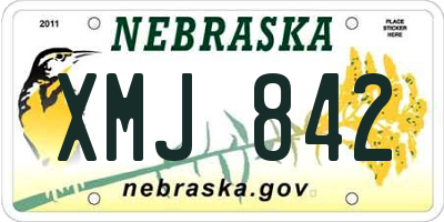 NE license plate XMJ842