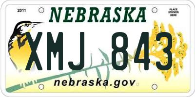 NE license plate XMJ843