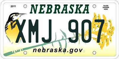 NE license plate XMJ907