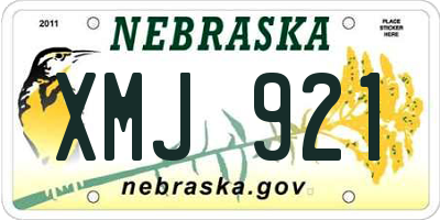 NE license plate XMJ921