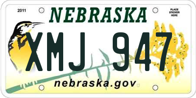 NE license plate XMJ947