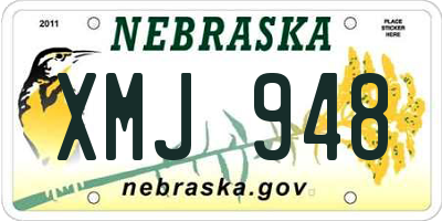NE license plate XMJ948