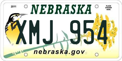 NE license plate XMJ954