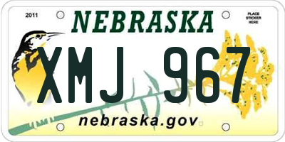 NE license plate XMJ967